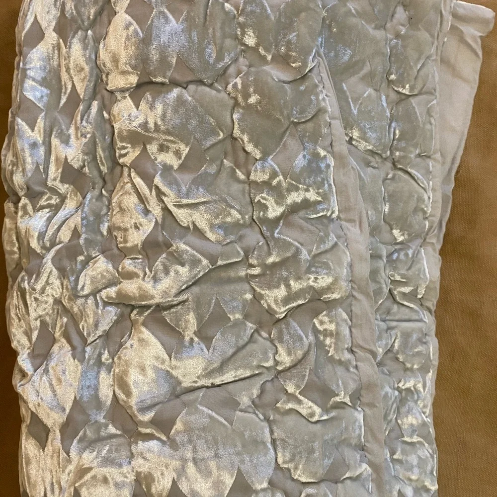 NWT NEW ANTHROPOLOGIE Ellery Velvet set of 2 king shams grey - Picture 4 of 11
